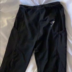 Black GymShark mesh full length workout pants